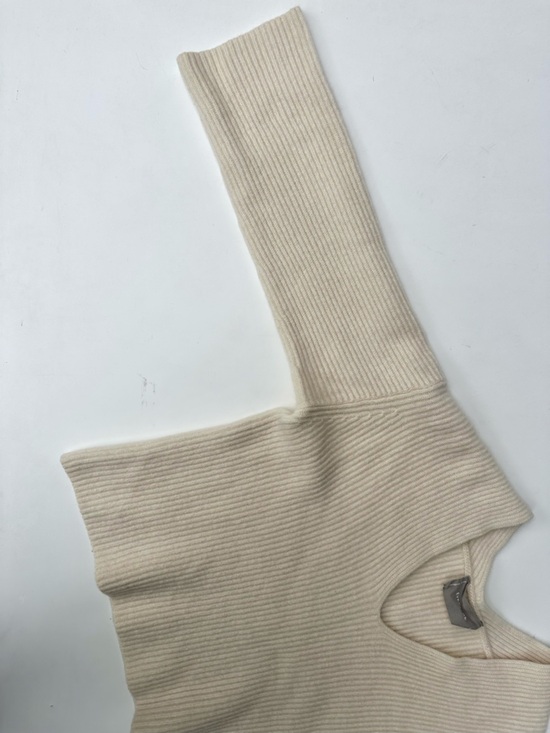 EUC Everlane Cashmere Ribbed V-Neck Cropped Sweater in Cream, S - Picture 9 of 16